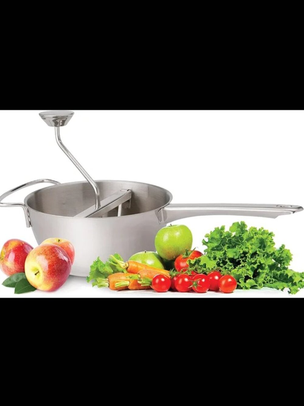 NEW HIC Kitchen Food Mill, 4 Interchangeable Texture Disc Blades